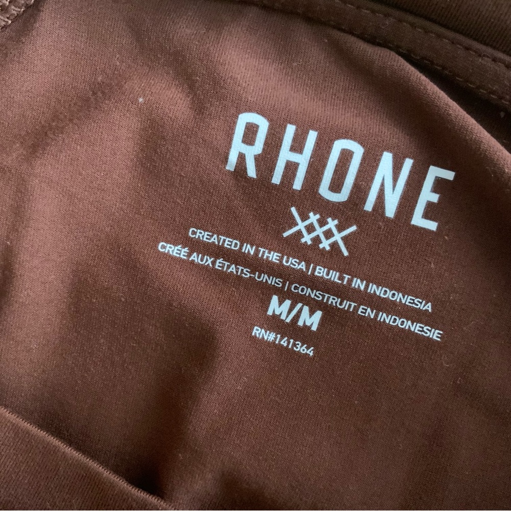 Rhône Men's Reign Brown Long Sleeve Tee-Shirt. Men’s Size Medium. - Picture 6 of 6